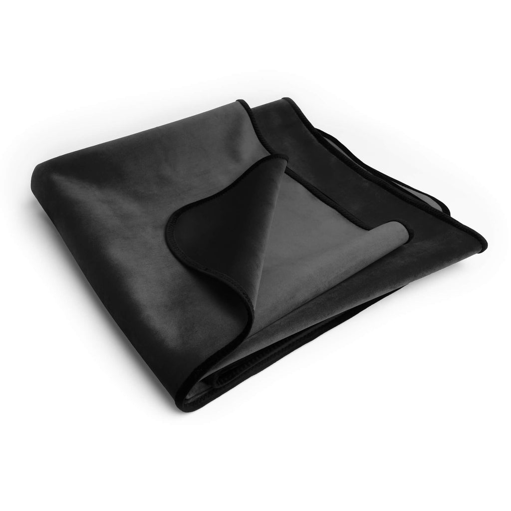 Fascinator Lush Throw  Black Microvelvet
