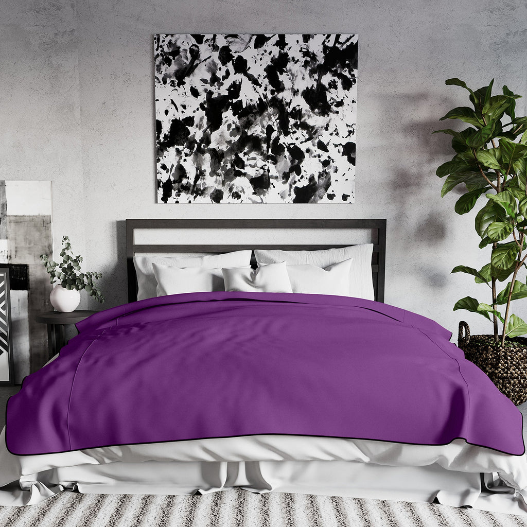 Fascinator Lush Throw Aubergine Microvelvet
