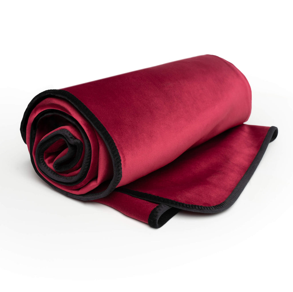 Fascinator Lush Throw  Merlot Microvelvet