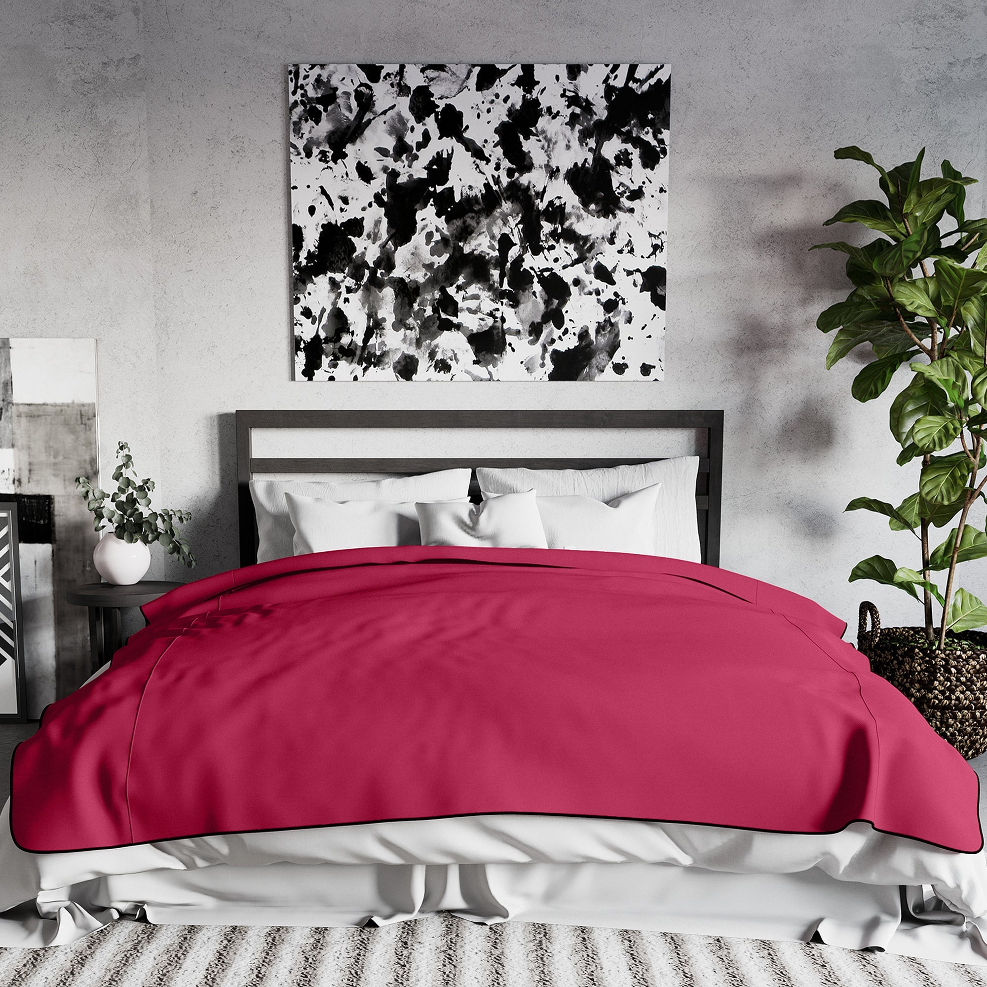 Fascinator Lush Throw  Merlot Microvelvet