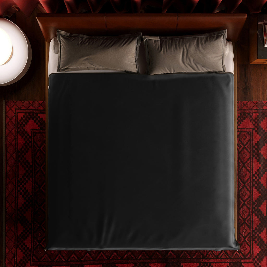 Fascinator Lush Throw  Black Microvelvet