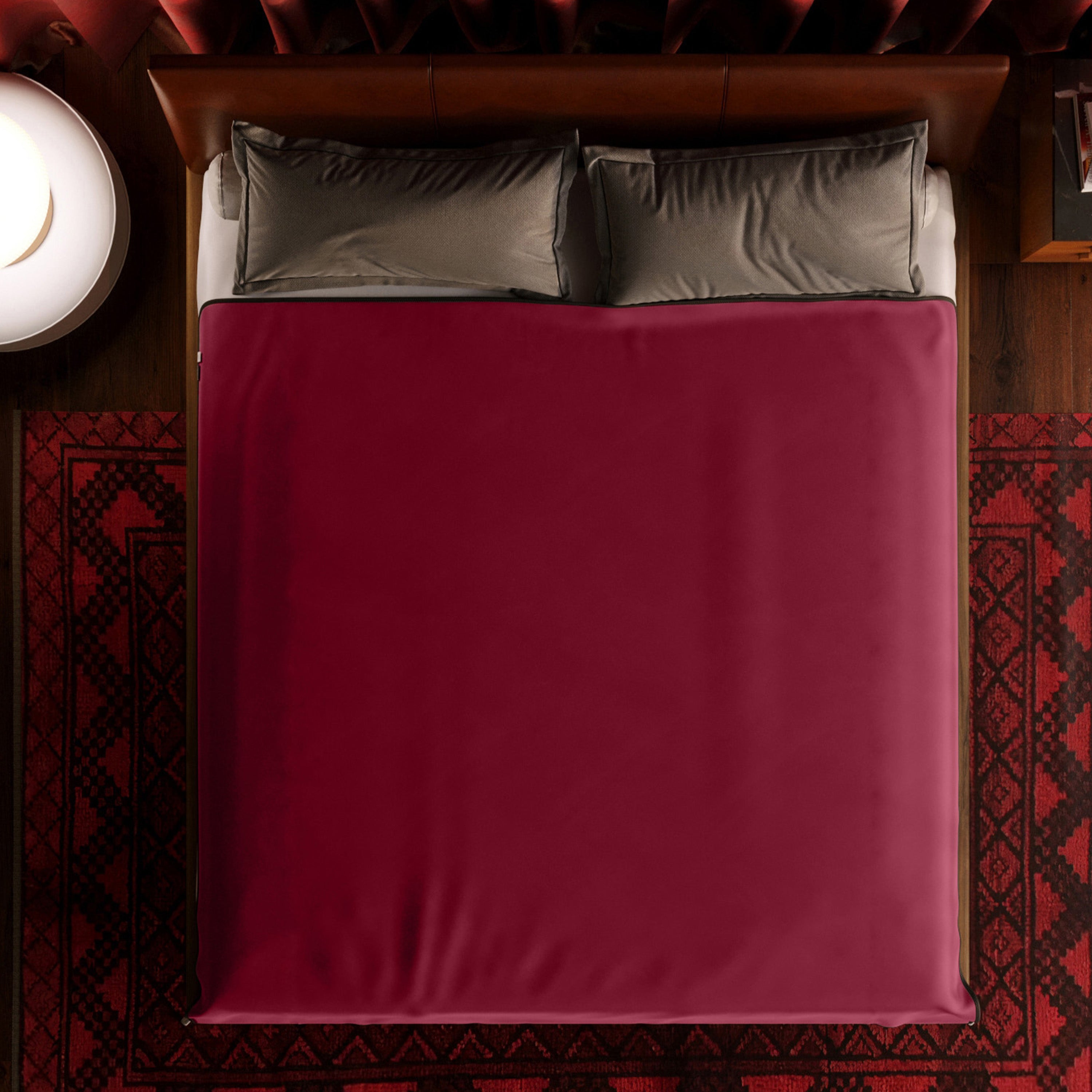 Fascinator Lush Throw  Merlot Microvelvet