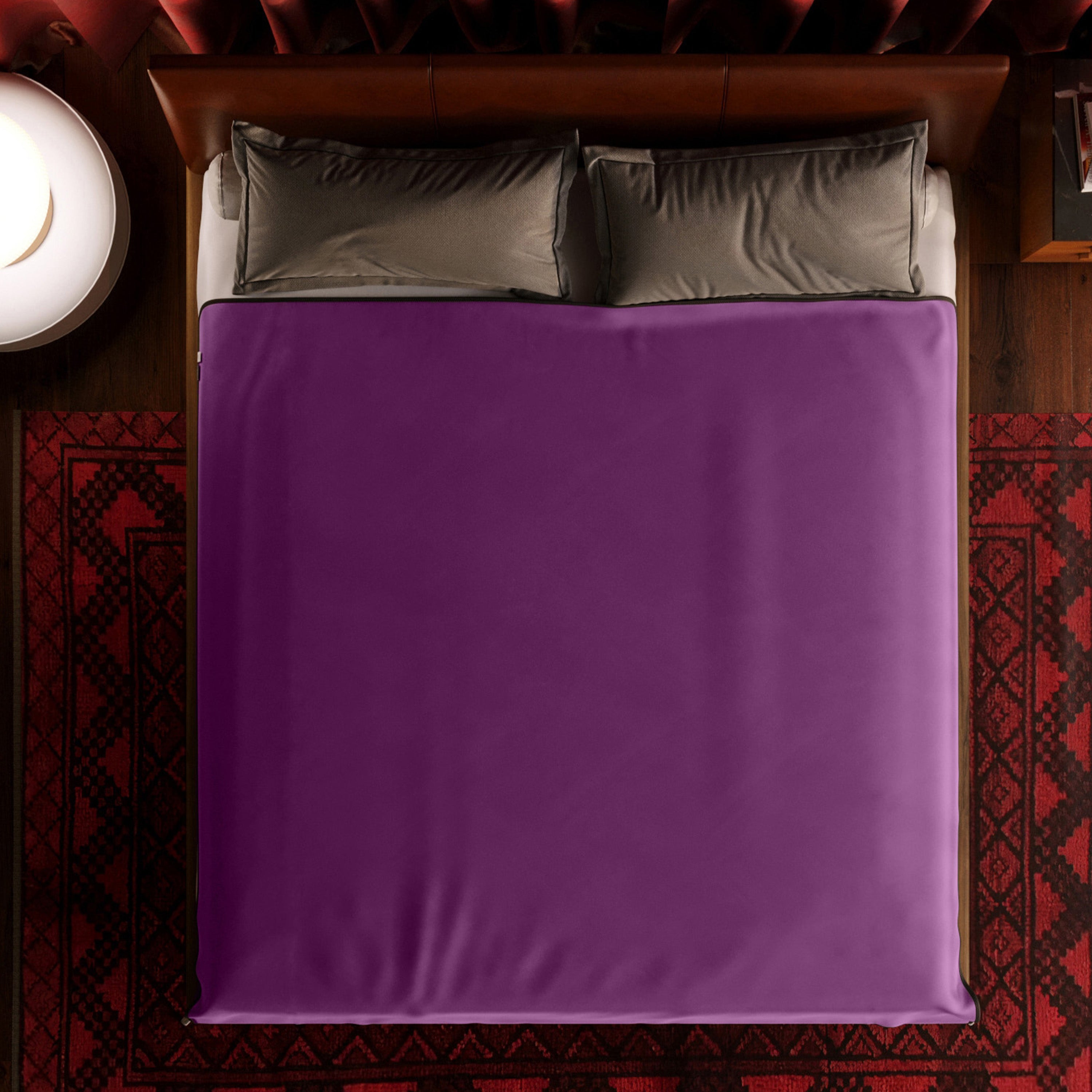Fascinator Lush Throw Aubergine Microvelvet
