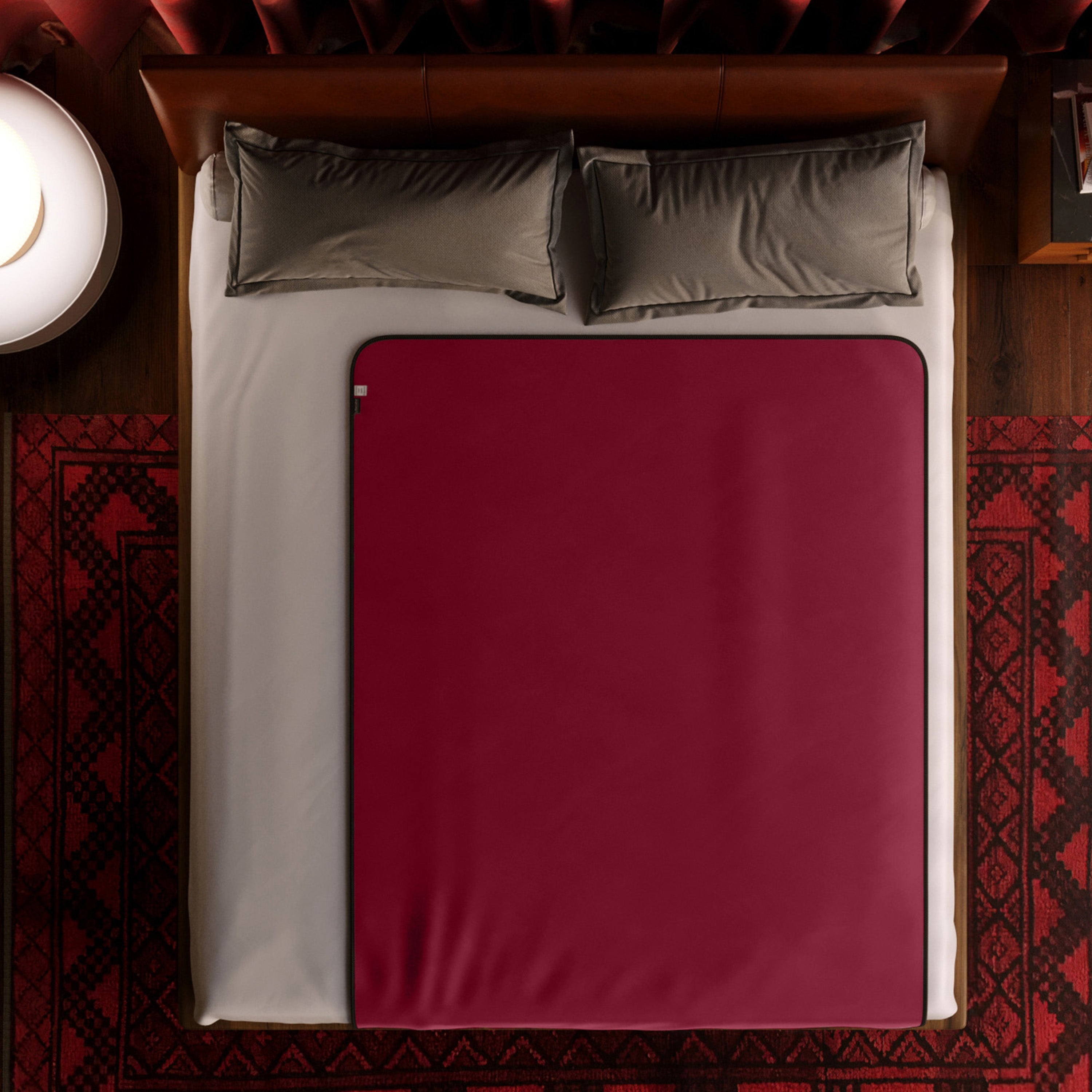 Fascinator Lush Throw  Merlot Microvelvet