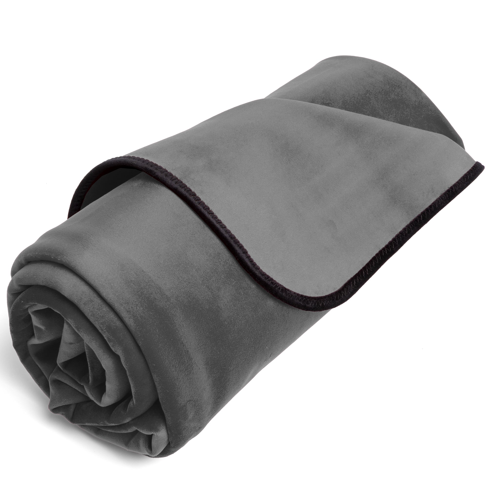Fascinator Throw Grey Microvelvet